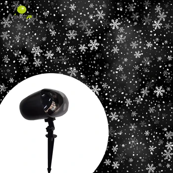 Karácsonyi Hópehely Lézer Fény Havazás Projektor Mozgás Hó Szabadtéri Fedett Kerti Lézer Projektoros Lámpák Új Év Fél Decor