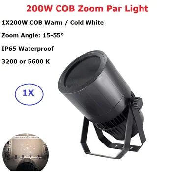 LED Par 200W COB Meleg Fehér/Hideg Fehér LED Par Lámpa, Plusz Zoom Funkció LED fényszóró Disco Fény Hatása Dj Lézer Fény Eladó
