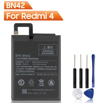 ÚJ Csere Telefon Akkumulátor BN42 A Xiaomi Redmi 4 Hongmi4 Redmi4 standard változat Újratölthető Akkumulátor 4000mAh