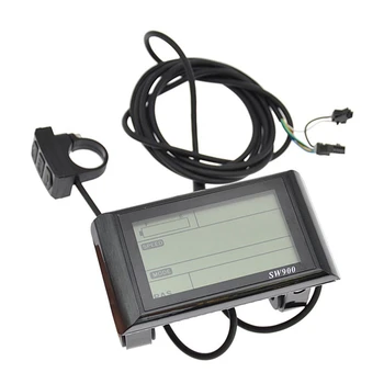 24-72V SW900 LCD Kijelző Vezérlés Elektromos Kerékpár Sebesség Mérő Sebességmérő Vezetékes Sebesség Számláló Kód Táblázat E-Bike