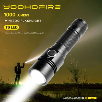 YoohoFire G4 LED Mini Zseblámpa USB Újratölthető T6 Lámpa Kanóca Zsebben Hordozható, nagy Teljesítményű lámpával Kemping Sürgősségi Kültéri Világítás