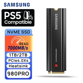 SAMSUNG 1 tb-os 2 tb-os SSD 980 Pro Hűtőborda NVMe PCIe 4.0 M. 2 2280 7000MB/S Meghajtók PS5 PlayStation5 Laptop Játék Számítógép