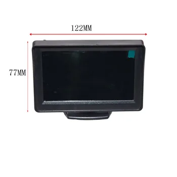 4.3 Inch Autó Tükör Monitor Jármű Visszapillantó Fordított Biztonsági Autó LED Kamera Videó Parkolási Rendszer Egyszerű Telepítés