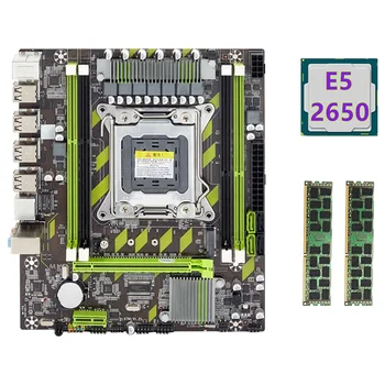 X79 Alaplap+E5 2650 CPU+2X8GB DDR3 1600 mhz-es REG ECC RAM Memória Beállítása LGA 2011 M. 2 NVME Alaplap