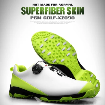 PGM Golf Cipő 3D Lélegző Groove Férfi Ék, Vízálló Alkalmi Cipők Gyorsan Csipke Gombot Golf Cipő