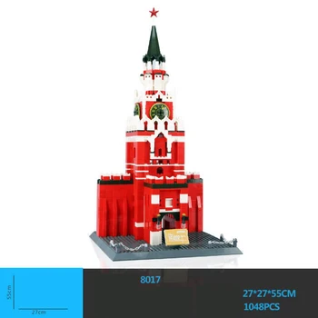 Világhírű Építészeti Oroszország Moszkva Kreml Építőelem-Modell Tégla Oktatási Játékok Gyűjteménye Gyerekek Felnőtt Ajándékok