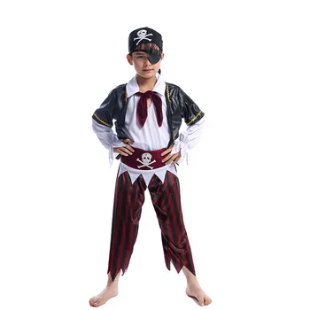 Fiúk Halloween Farsang Kalóz Jelmez Szerepet Cosplay Játszanak a Gyerekek a Díszes Party Dress Up a félszemű