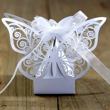 20db Pillangó Szállítási Ajándék, Édesség Doboz Dragee Doboz Baba Zuhany lakodalom Szívességet Csomagolás kisvállalkozások Eid Mubarak