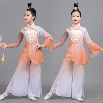 Klasszikus Kínai Nemzeti Tánc, Jelmez Lány A Gyerekek Népi Yangko Színpadon Ruházat Gyermekek Ősi Keleti Hanfu Yangko Ruha