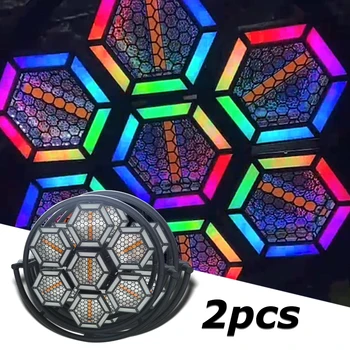 2DB/SOK 7x60W RGB LED-es Retro Vaku RGB kiegészítő fény DMX512 DJ Hang Fél villogó fények tánc klubban, Bárban DJ Disco