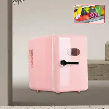 Mini Hűtőszekrény Rózsaszín 6 Literes Mini Hűtő Hűtőszekrény Kompakt Hűtőszekrény 6 Doboz Ital Hűtő Kozmetikumok Ebéd Autó Főiskola Hálószoba