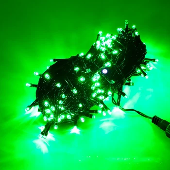220V/110V Fekete vonal 20M Kültéri LED String Fények Garland Vízálló Tündér Fény Karácsonyi lakodalom Ünnep Kert, Dekoráció
