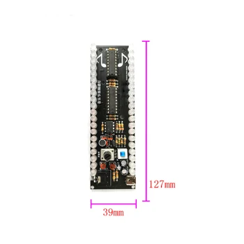 DIY elektronikus készlet led zenei spektrum PCB áramkör 12,7 cm sodering készlet 20 részes ritmus fény LM358
