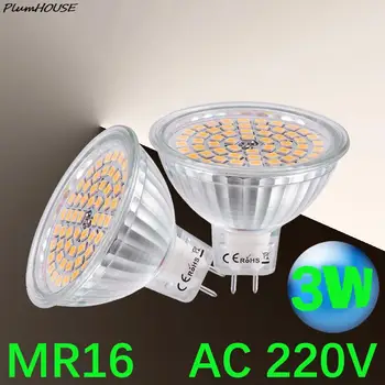LED Izzó Lámpa Kupa Lámpa MR16 AC 220V 3W-os Nagy Fényerejű Reflektor 1DB