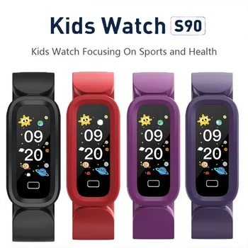 Új Smart Óra Gyerekek S90 Ébresztőóra pulzusszám Aludni Monitor Sport Lépésszámláló Vízálló Gyermekek Nézni a Gyerekek Karkötő Zenekar