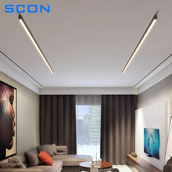 SCON Okos 0-10V Dim 120cm Felületre Szerelt LED-Sort Fény Kreatív Lineáris Irodai Étkező Asztal Lámpa, Mennyezeti & Lóg Vonal Lámpa