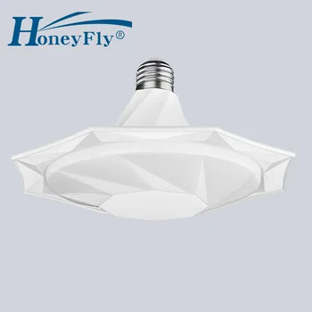 HoneyFly 2db LED Gyémánt Lámpa AC 220V E27 18W/24W/36W IP55 Szuper Fényes UFO Izzó Beltéri Haza Led Mennyezeti Lámpa Hideg Fehér 6500k