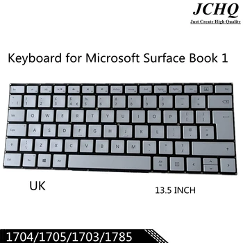 JCHQ Eredeti Billentyűzet Microsoft Surface Book 1 1703/1704/1705/1785 13.5 coll Ezüst egyesült KIRÁLYSÁG