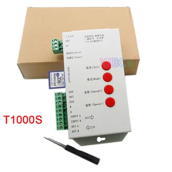 T1000S SD Kártya led Pixel Vezérlő,5V~24V,12V a WS2801 WS2811 WS2812B LPD6803 2048 LED vezérlő