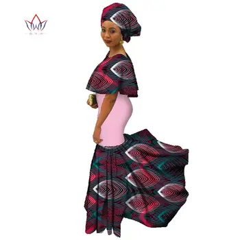 Hosszú ruha, női Afrikai Luxus Estélyi Rövid Ujjú Ankara Ruha Hagyományos Viselet Dashiki Ankara Ruhák Nagy Wasit WY839