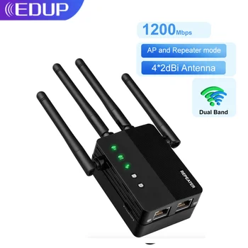 EDUP 1200Mbps WiFi Repeater Extender, kétsávos, 2,4 G 5G Hálózati Extender Hosszú távú Wifi Repeater Router Otthoni Iroda