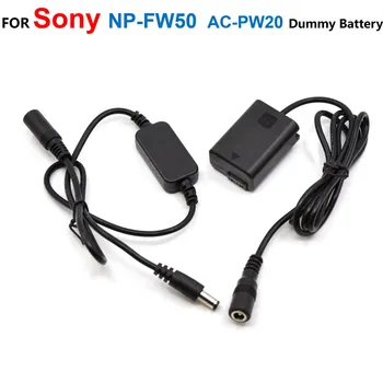 NP-FW50 AC-PW20 Dummy Akkumulátor 12V-24V-os Step-Down hálózati Kábel Sony RX10 a7 II. a7RII a7m2 a6000 a6500 A6300 a7000 ZV-E10