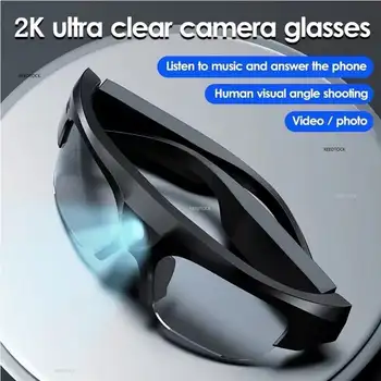 2K HD Okos Szemüveg TWS Vezeték nélküli Bluetooth-Szemüveg Videó Felvétel Sport Napszemüveg Hangszóró Hívás Mini Kamera Napszemüveg