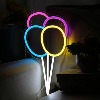 Léggömb, neonreklám, USB Powered a Szoba Decor, LED Neon Fény, Szabályozható Éjszakai Fény Bar Étterem Wall Art Party Dekoráció
