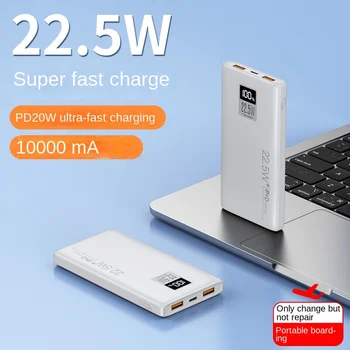 10000mAh Power Bank 22.5 W Szuper Gyors Feltöltése Külső Akkumulátor Töltő Huawei Xiaomi iPhone 14 13 PD Powerbank