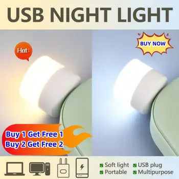 Mini USB-s Éjszakai Lámpa Meleg Fehér szemvédő Könyv Olvasás Fény USB-Csatlakozóját a Számítógép, a Mobil hálózati Töltés LED-es Éjjeli Lámpa