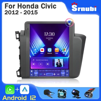 Srnubi 2Din Android 12 autórádió Honda Civic 2012-2015 Multimédia Videó 4G WiFi Carplay Navigációs GPS Tesla QLED Fej Egység